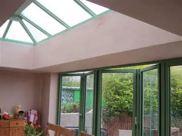 Bebington Wirral. Allstyle 4000 series Aluminium Bi Fold doors - Marine finish Ral 6019 - K2 Aluminium External Capped Roof system glazed with Celsius One in matching Real. Aluminium skylights Wirral with aluminium windows wirral Example of aluminium triple glazed bi-fold doors. Aluminium bi-fold doors near Macclesfield SK11. Alumnus doors with 44mm triple glazing near Alderly Edge SK9. Aluminium Bi-fold doors near Wirral CH48 CH60. Alumnus Bi-fold doors triple glazed Liverpool Formby L37 near South Port PR8 Bi-fold doors near Crosby L23
